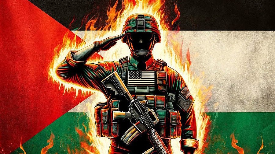 "I will no longer be complicit in genocide. Free Palestine!" 