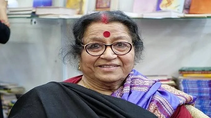 Hindi and Maithili author Usha Kiran Khan passes away on 11 February 2024 (photo courtesy @arf_nkm/X)