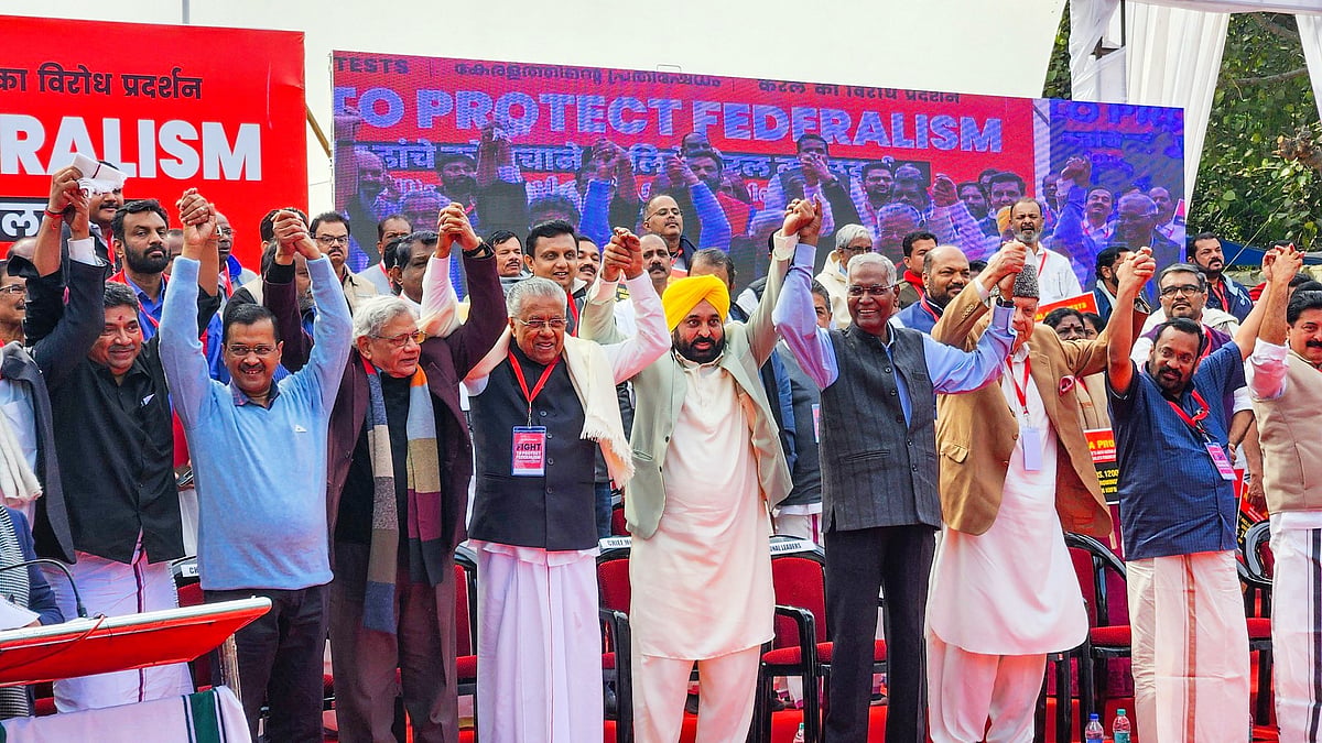 The gathering in Delhi (photo: @pinarayivijayan/X)