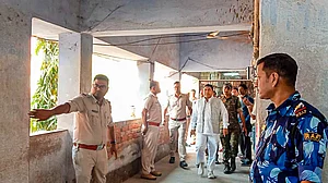 Shahjahan Sheikh being produced at Basirhat court on Thursday (photo: PTI)