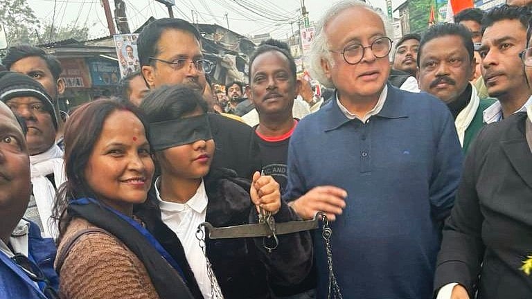 Congress general secretary Jairam Ramesh during the Bharat Jodo Nyay Yatra in Siliguri (photo: @Jairam_Ramesh/X)