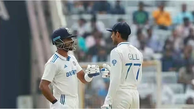 Player of the Match Jurel, Gill during their match-winning stand in Ranchi. (BCCI/X)