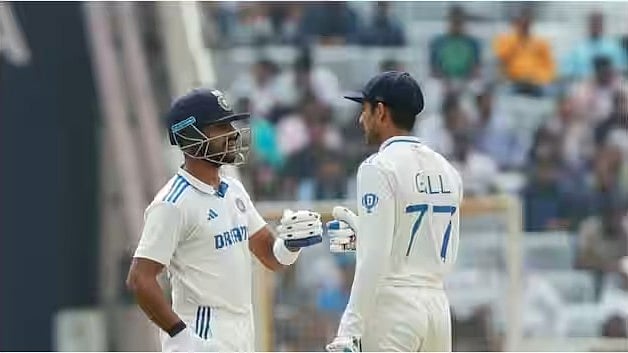 Player of the Match Jurel, Gill during their match-winning stand in Ranchi. (BCCI/X)