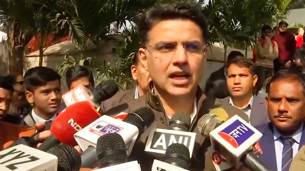 Sachin Pilot speaking to media (video screengrab)