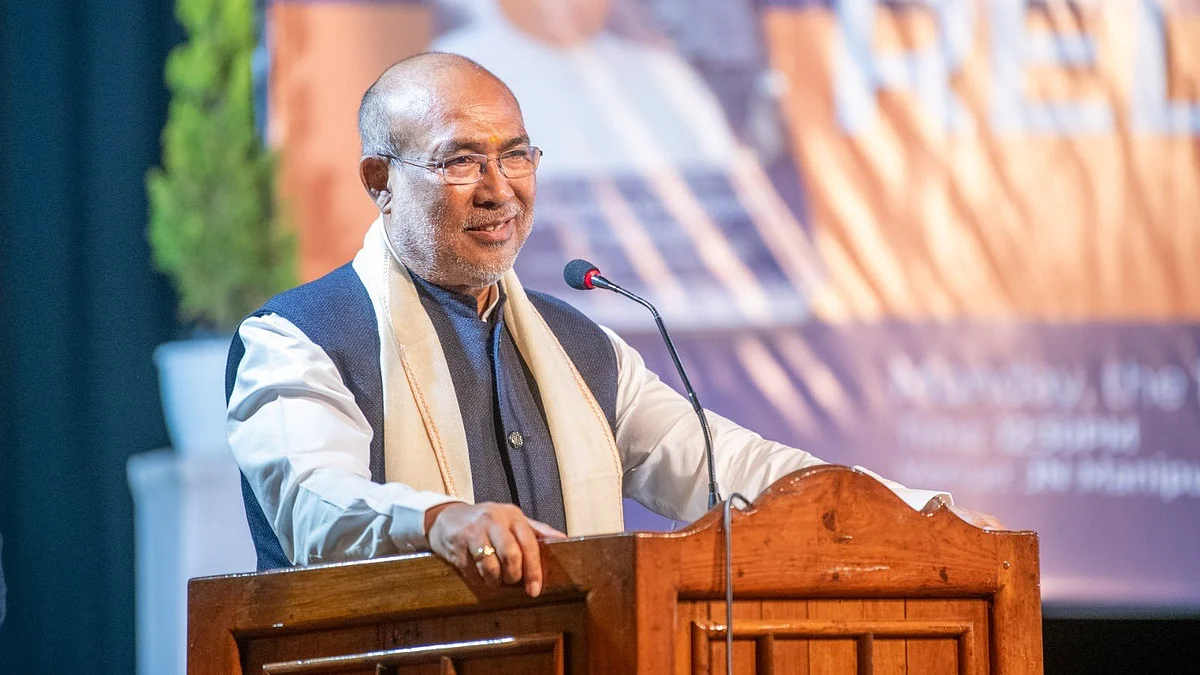 Manipur chief minister N. Biren Singh of the BJP (photo courtesy @NBirenSingh/X)