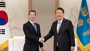 Zuckerberg met South Korean President, Yoon Suk Yeol on a three-day visit to Seoul (photo: IANS)