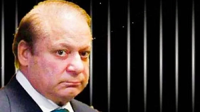 Former Pakistan PM Nawaz Sharif's prison days seem well and truly behind him (file photo)