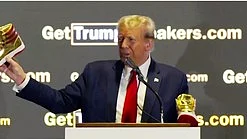 Donald Trump shows off the new sneaker