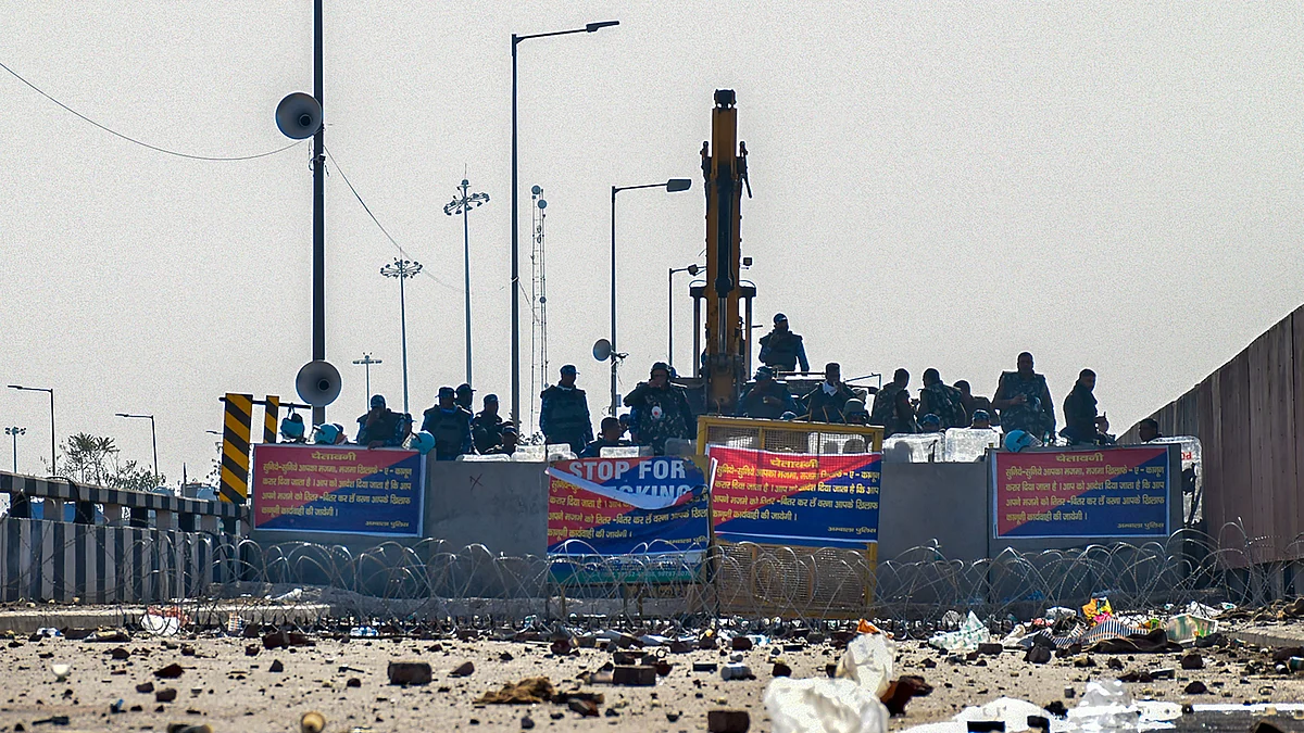 Haryana Police also appealed to the protesting farmers to maintain peace and cooperate with authorities (photo: PTI)