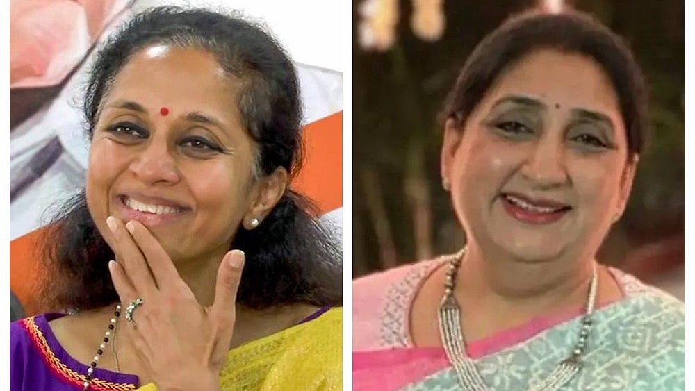 Supriya Sule (left) and Sunetra Pawar