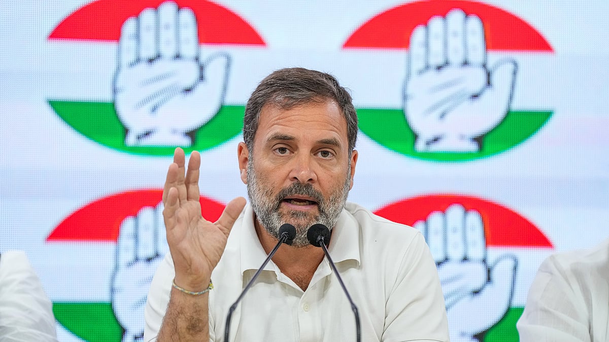 Congress leader Rahul Gandhi at AICC headquarters in New Delhi on 21 March (photo: PTI)
