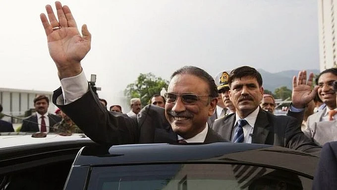 Pakistan president Asif Ali Zardari (photo: @SriNithyananda/X)