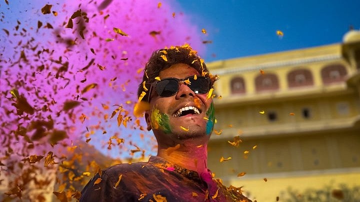 Apple CEO shared a photo shot by photographer Joshua Karthik to extend Holi wishes (@tim_cook/X)
