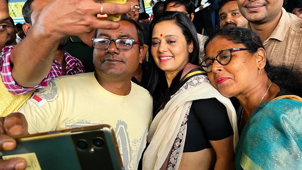 Mahua Moitra in her constituency Krishnanagar (photo: @MahuaMoitra/X)