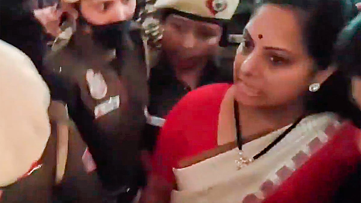 BRS leader K Kavitha being produced at Rouse Avenue Court in New Delhi on 16 March (photo: PTI)