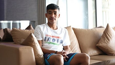 Imran Khan's journey from humble beginnings to earning a spot in India's national football team is a testament to his perseverance and dedication (photo: AIFF)