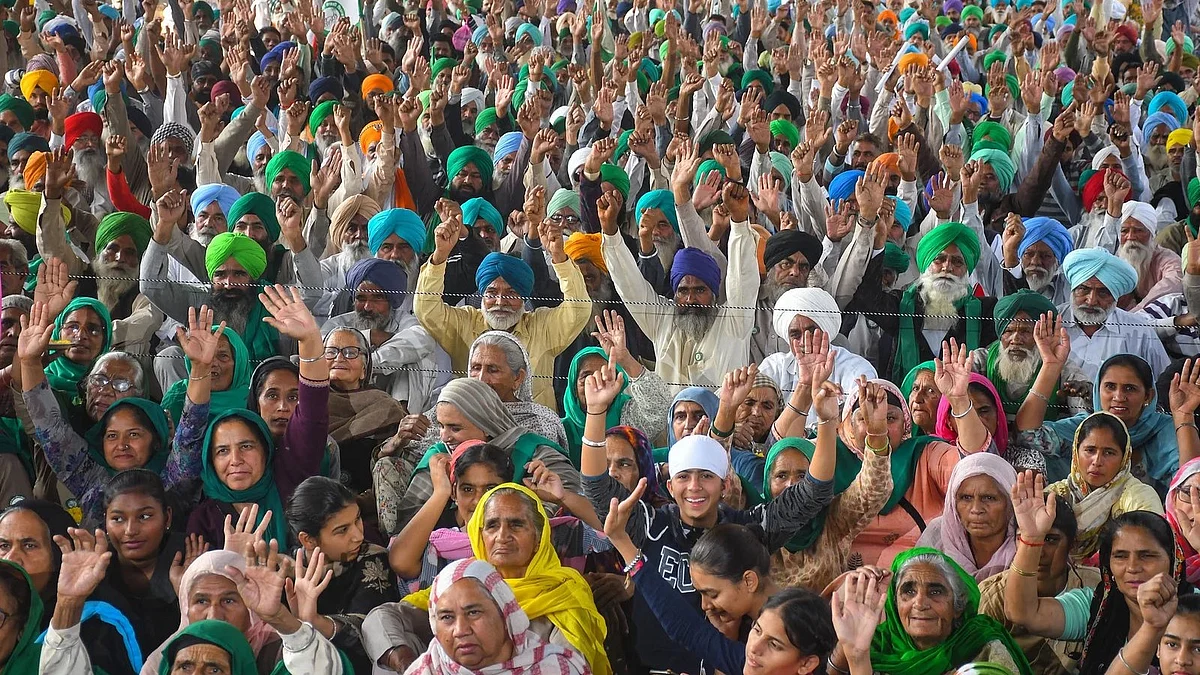Farmers camping between Punjab and Haryana had recently said they would continue their agitation until their demands are met (photo: National Herald archives)