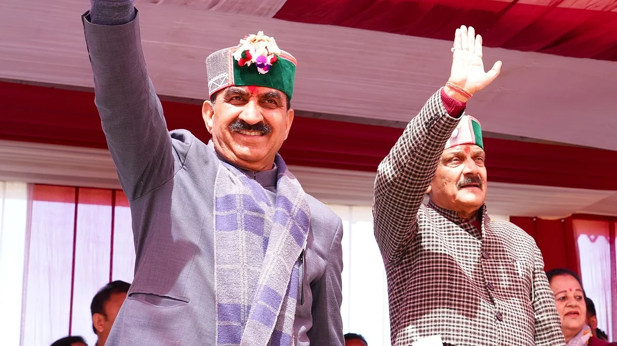 Himachal CM Sukhvinder Singh Sukhu (left) has also posted about the 'BJP conspiracy' (photo: @SukhuSukhvinder/X)