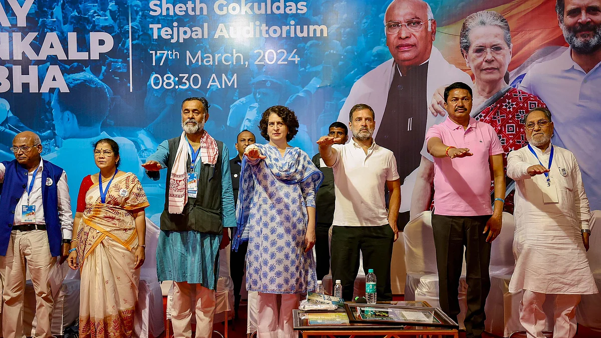 Opposition leaders united against BJP at Mumbai rally led by Rahul Gandhi, highlighting unemployment, inflation, and societal discord (Photo: PTI)