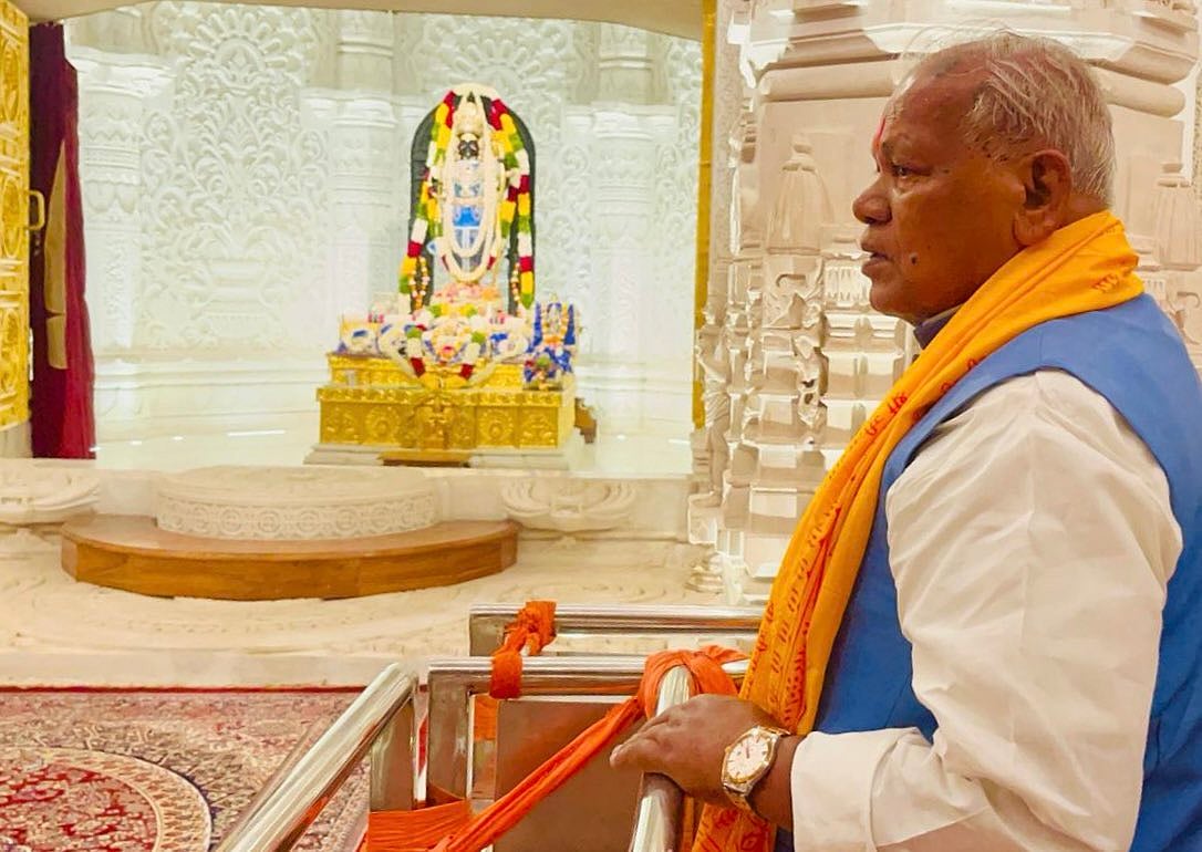 Jitan Ram Manjhi on his pilgrimage to Ayodhya (photo: @jitanrmanjhi)
