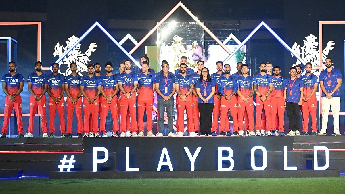 RCB team members at the RCB Unbox event in Bengaluru on 19 March 2024 (photo: RCB)