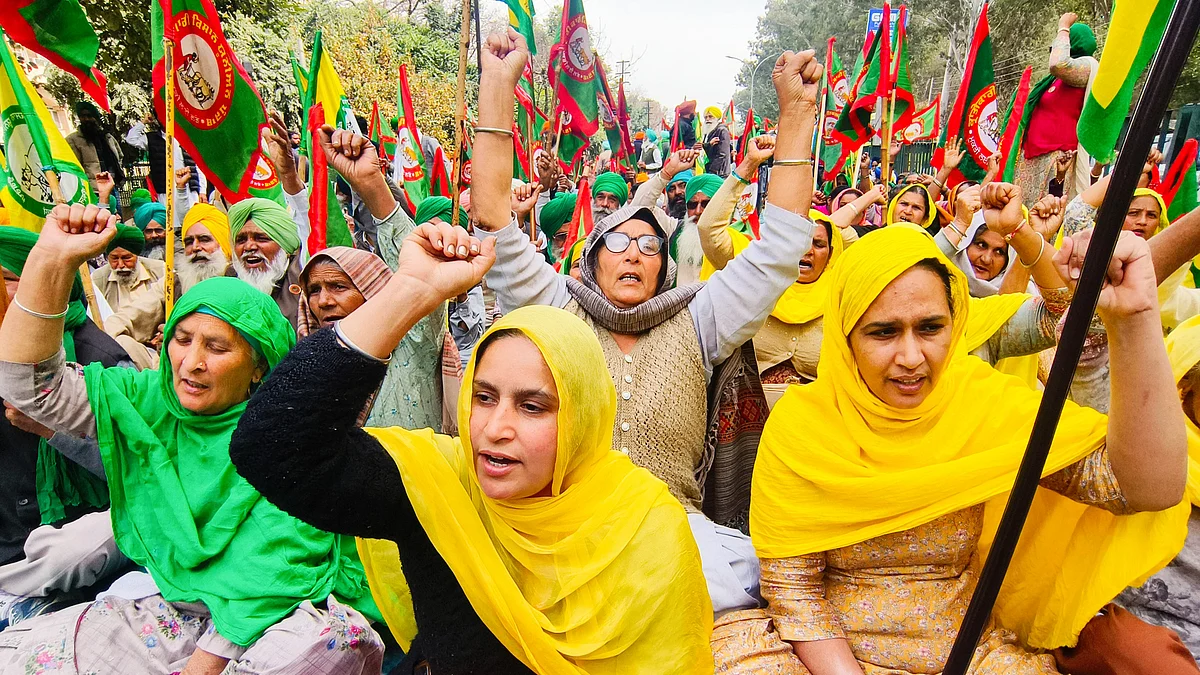 Women farmers protest in Patiala on 5 March (photo: PTI)