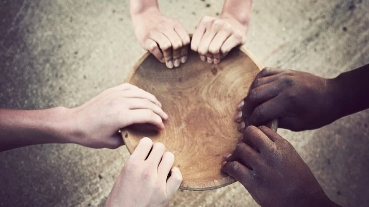 The true scale of global food waste remains unclear (representative photo of children fighting for a plate: National Herald archives) 