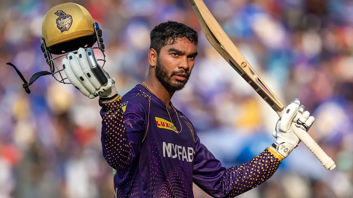 Iyer after completing his century against MI last season. (photo: BCCI)