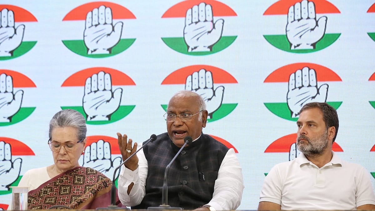 Congress labels freezing of the bank accounts a "systematic effort" to financially cripple the party at a press conference on 21 March 2024 (photo: Vipin/National Herald)