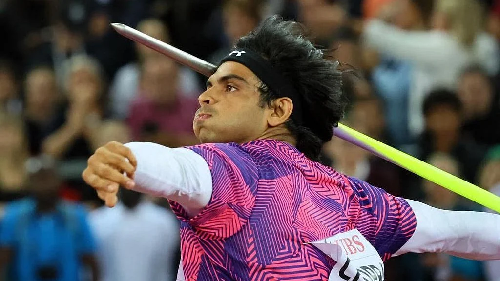 Neeraj Chopra in action in Zurich last year. (photo: JSW Sports)