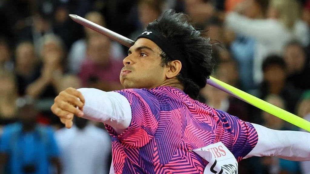 Neeraj Chopra in action in Zurich last year. (photo: JSW Sports)
