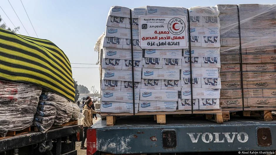 The Kerem Shalom crossing allows trucks carrying aid from Egypt and Israel into Gaza (photo: DW)