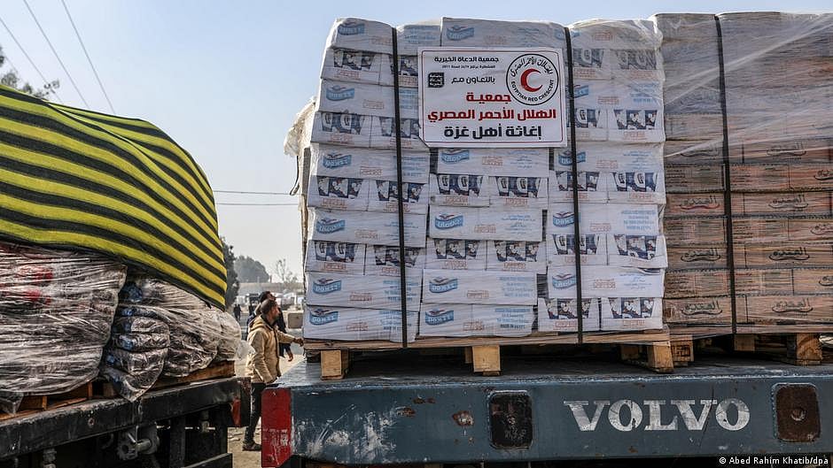 The Kerem Shalom crossing allows trucks carrying aid from Egypt and Israel into Gaza (photo: DW)