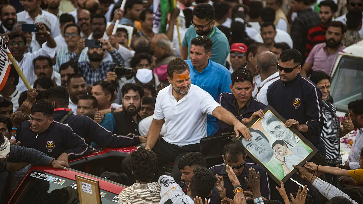 Congress leader Rahul Gandhi during Bharat Jodo Nyay Yatra, in Ujjain, Madhya Pradesh, on 5 March. (photo: PTI) 