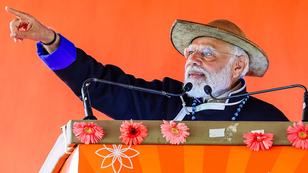 PM Narendra Modi in Itanagar on 9 March (photo: PTI)