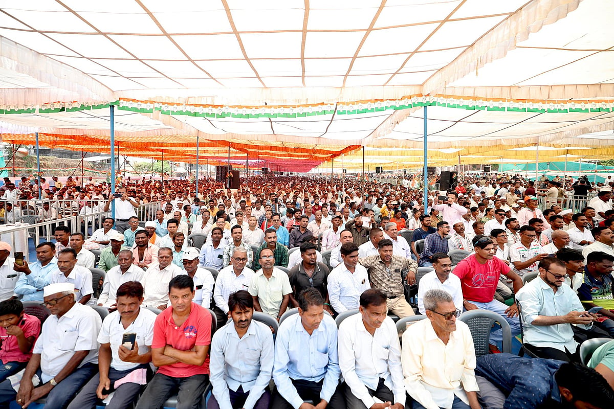 The Congress rally in Latur on 27 April