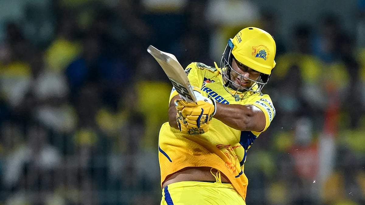Shivam Dube during an IPL match