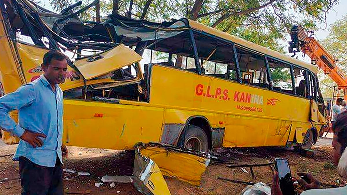 Six students killed, around 20 injured as school bus overturns in Haryana