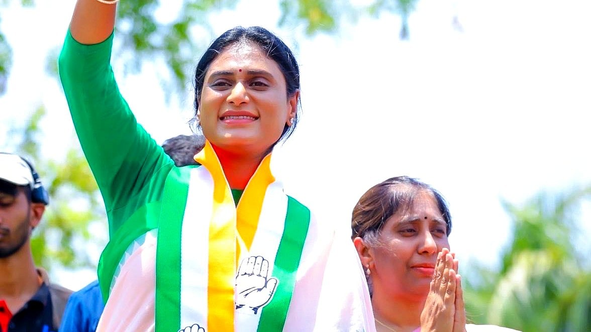 Y.S. Sharmila on the campaign trail (photo: @realyssharmila/X)