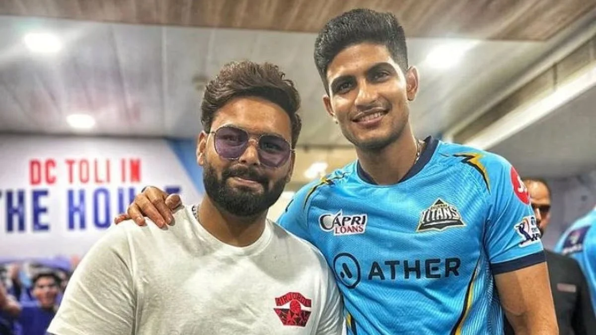 Shubman Gill (right) and Rishabh Pant (left) during IPL 2023, which the latter missed due to a car accident (photo: Delhi Capitals)