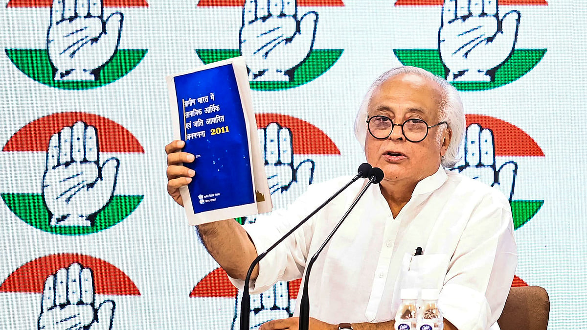 Congress leader Jairam Ramesh addresses a press conference in New Delhi on 25 April (photo: PTI)