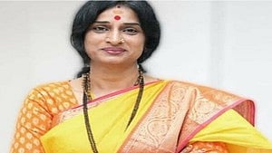 BJP's Hyderabad candidate K Madhavi Latha (photo: IANS)