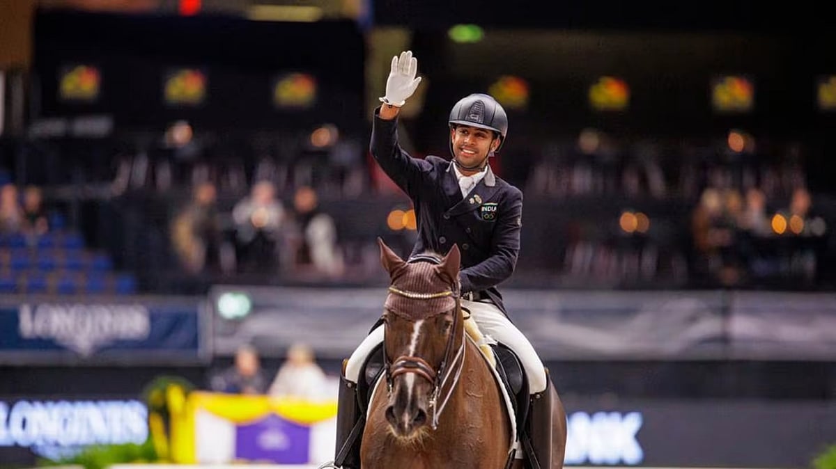 Anush Agarwalla is the first Indian to have qualified in a dressage event (photo: SAI)