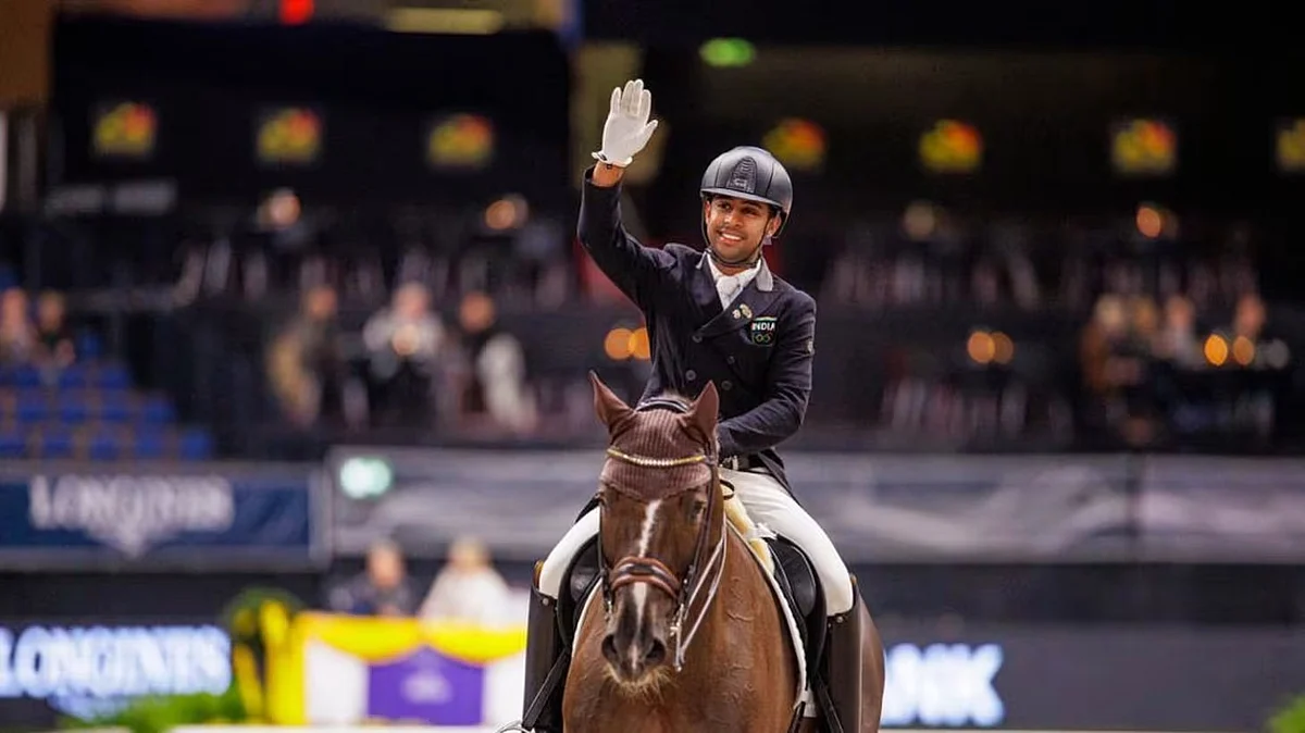 Anush Agarwalla is the first Indian to have qualified in a dressage event (photo: SAI)