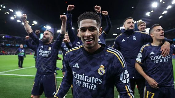 Real Madrid players after winning the shootout last night (photo: Getty Images)