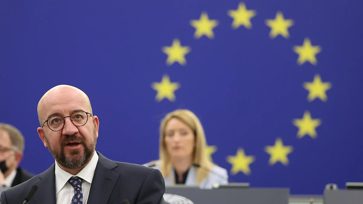 The EU must "unite in urging all parties to exercise the utmost restraint, respect international law, and avoid action that may increase tensions," said Charles Michel (photo: @eucopresident/X)