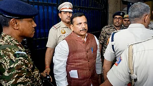 AAP MP Sanjay Singh coming out of the Tihar Jail in New Delhi on 3 April (photo: PTI)
