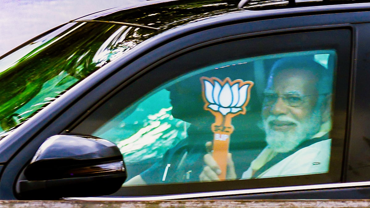 Prime Minister Narendra Modi on the election campaign trail in Kerala (photo: PTI)