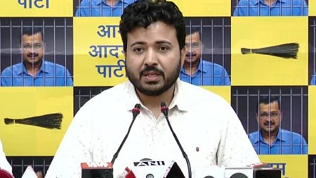 Municipal Corporation of Delhi in-charge Durgesh Pathak (photo: @PTI_NewsAlerts/X)
