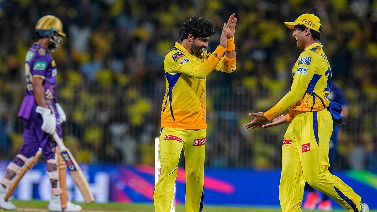 Ravindra Jadeja's three-wicket haul tilted the game in CSK's favor  (photo: PTI)